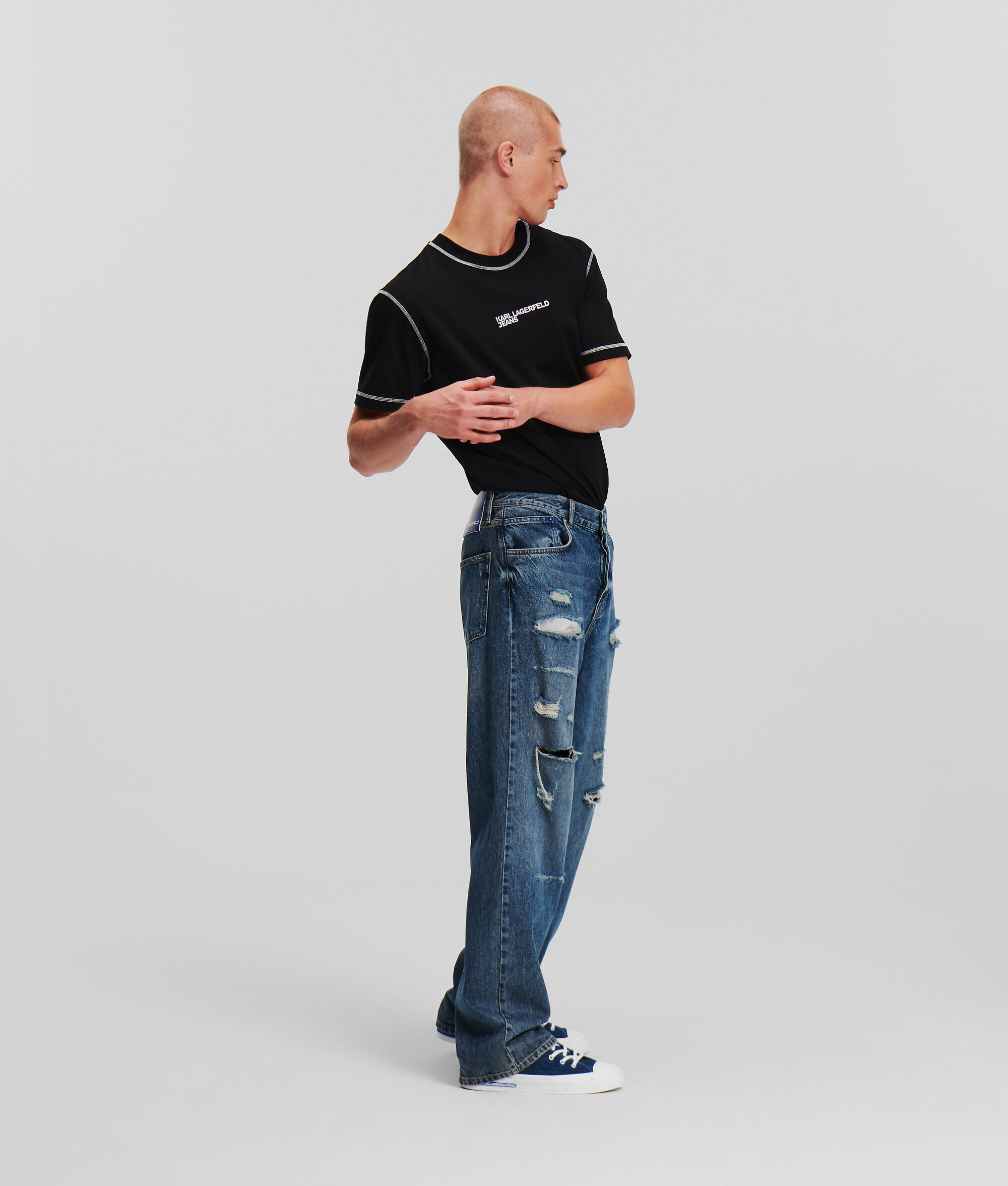 (image for) High Quality KLJ DISTRESSED RELAXED JEANS